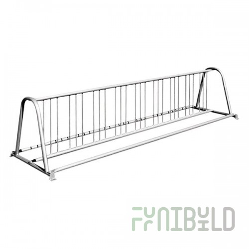 Paris Furnishings 8' Powder Coated Surface Mount Grid Style Bike Rack
