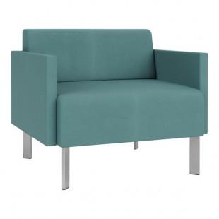 Lesro Luxe Lounge Series Patriot Plus Sea Vinyl Bariatric Guest Arm Chair with Steel Legs Lesro Luxe Lounge Series Patriot Plus Sea Vinyl Bariatric Guest Arm Chair with Steel Legs