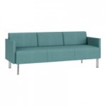 Lesro Luxe Lounge Series Patriot Plus Sea Vinyl Bariatric Guest Arm Chair with Steel Legs