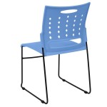 Flash Furniture RUT-2-BL-GG Hercules Blue Sled Base Stack Chair with Air-Vent Back Flash Furniture RUT-2-BL-GG Hercules Blue Sled Base Stack Chair with Air-Vent Back