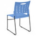 Flash Furniture RUT-2-BL-GG Hercules Blue Sled Base Stack Chair with Air-Vent Back Flash Furniture RUT-2-BL-GG Hercules Blue Sled Base Stack Chair with Air-Vent Back