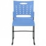 Flash Furniture RUT-2-BL-GG Hercules Blue Sled Base Stack Chair with Air-Vent Back Flash Furniture RUT-2-BL-GG Hercules Blue Sled Base Stack Chair with Air-Vent Back