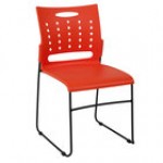 Flash Furniture RUT-2-BL-GG Hercules Blue Sled Base Stack Chair with Air-Vent Back Flash Furniture RUT-2-BL-GG Hercules Blue Sled Base Stack Chair with Air-Vent Back