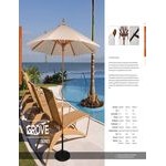 California Umbrella MARE 908 SUNBRELLA 1A Grove 9' Round Push Lift Umbrella with 1 1/2