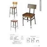 BFM Seating Lincoln Clear Coated Steel Side Chair with Autumn Ash Wooden Back and Seat BFM Seating Lincoln Clear Coated Steel Side Chair with Autumn Ash Wooden Back and Seat
