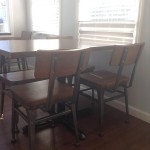 BFM Seating Lincoln Clear Coated Steel Side Chair with Autumn Ash Wooden Back and Seat BFM Seating Lincoln Clear Coated Steel Side Chair with Autumn Ash Wooden Back and Seat