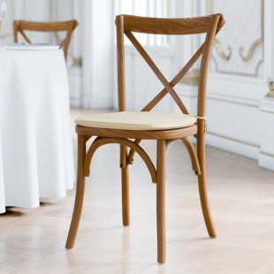 Lancaster Table & Seating Vineyard Barrel Brown Wood Cross Back Chair with 1 Lancaster Table & Seating Vineyard Barrel Brown Wood Cross Back Chair with 1