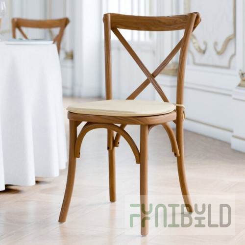 Lancaster Table & Seating Vineyard Barrel Brown Wood Cross Back Chair with 1