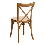 Lancaster Table & Seating Vineyard Barrel Brown Wood Cross Back Chair with 1