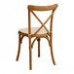 Lancaster Table & Seating Vineyard Barrel Brown Wood Cross Back Chair with 1