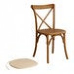 Lancaster Table & Seating Vineyard Barrel Brown Wood Cross Back Chair with 1