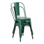 Lancaster Table & Seating Alloy Emerald Green Outdoor Cafe Chair