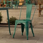 Lancaster Table & Seating Alloy Emerald Green Outdoor Cafe Chair