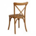 Lancaster Table & Seating Vineyard Barrel Brown Wood Cross Back Chair