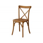 Lancaster Table & Seating Vineyard Barrel Brown Wood Cross Back Chair