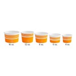 Choice 12 oz. Orange Paper Frozen Yogurt / Food Cup - 50/Pack Choice 12 oz. Orange Paper Frozen Yogurt / Food Cup - 50/Pack