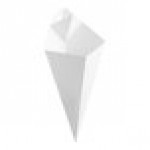 Carnival King 20 oz. White Square Cardboard Fry Cone - 500/Case Carnival King 20 oz. White Square Cardboard Fry Cone - 500/Case
