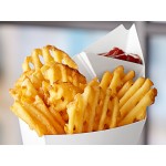Carnival King 20 oz. White Square Cardboard Fry Cone - 500/Case Carnival King 20 oz. White Square Cardboard Fry Cone - 500/Case