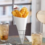 Carnival King 20 oz. White Square Cardboard Fry Cone - 500/Case Carnival King 20 oz. White Square Cardboard Fry Cone - 500/Case