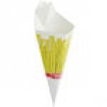 Carnival King 20 oz. White Square Cardboard Fry Cone - 500/Case Carnival King 20 oz. White Square Cardboard Fry Cone - 500/Case