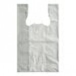 Choice Customizable 1/6 Standard Size 2.25 Mil Gray Unprinted Reusable Extra Heavy-Duty Plastic T-Shirt Bag - 250/Case