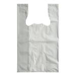 Choice Customizable 1/6 Standard Size 2.25 Mil Gray Unprinted Reusable Extra Heavy-Duty Plastic T-Shirt Bag - 250/Case