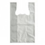 Choice Customizable 1/6 Standard Size 2.25 Mil Gray Unprinted Reusable Extra Heavy-Duty Plastic T-Shirt Bag - 250/Case