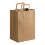 Choice 1/8 65 lb. Heavy-Duty Natural Kraft Paper Barrel Sack with Flat Handles - 300/Case Choice 1/8 65 lb. Heavy-Duty Natural Kraft Paper Barrel Sack with Flat Handles - 300/Case