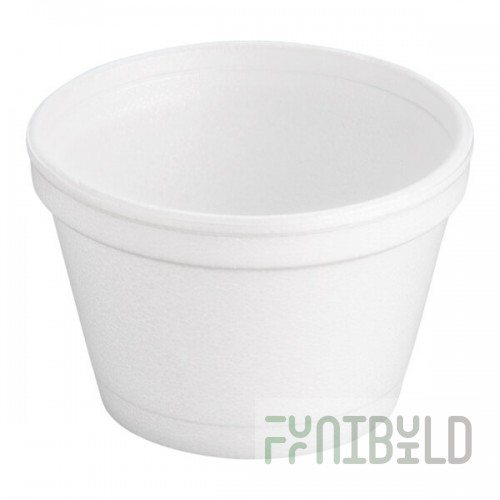 Dart 3.5J6 3.5 oz. White Customizable Foam Food Container - 1,000/Case