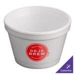 Dart 3.5J6 3.5 oz. White Customizable Foam Food Container - 1,000/Case