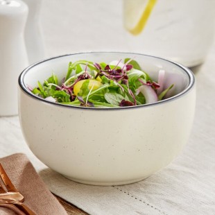 Acopa Embers 13 oz. Cream White Matte Stoneware Bowl - Sample Acopa Embers 13 oz. Cream White Matte Stoneware Bowl - Sample