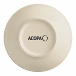Acopa Embers 13 oz. Cream White Matte Stoneware Bowl - Sample