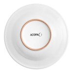 Acopa 10 oz. Bright White Wide Rim Rolled Edge Rim Stoneware Soup and Pasta Bowl - Sample