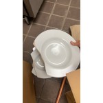 Acopa 10 oz. Bright White Wide Rim Rolled Edge Rim Stoneware Soup and Pasta Bowl - Sample