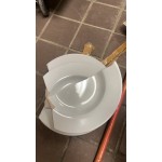 Acopa 10 oz. Bright White Wide Rim Rolled Edge Rim Stoneware Soup and Pasta Bowl - Sample