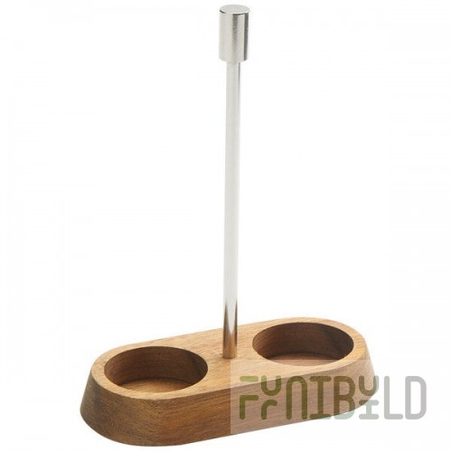 American Metalcraft CADDYW Acacia Wood Vintage Salt and Pepper Caddy