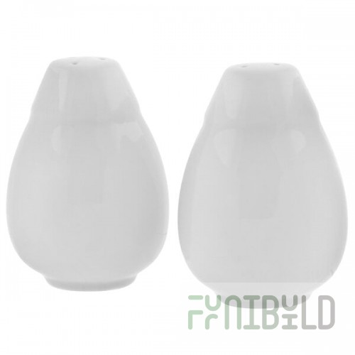 10 Strawberry Street RW0030 Royal White Porcelain Salt and Pepper Shaker Set - 12/Case