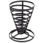 American Metalcraft FCD1 Flat Coil Wrought Iron Cone Basket - 5