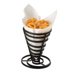 American Metalcraft FCD1 Flat Coil Wrought Iron Cone Basket - 5