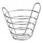 American Metalcraft WBC705 Round Chrome Wire Basket with Handles - 7