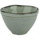 International Tableware Luna 3 oz. Ash Round Porcelain Fruit / Sauce Dish - 36/Case