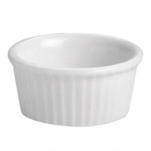 Hall China from Steelite International HL8440ABWA Bright White 2 oz. Fluted Ramekin - 36/Case Hall China from Steelite International HL8440ABWA Bright White 2 oz. Fluted Ramekin - 36/Case