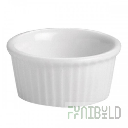 Hall China from Steelite International HL8440ABWA Bright White 2 oz. Fluted Ramekin - 36/Case