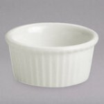 Hall China from Steelite International HL8440ABWA Bright White 2 oz. Fluted Ramekin - 36/Case Hall China from Steelite International HL8440ABWA Bright White 2 oz. Fluted Ramekin - 36/Case