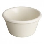 Acopa 3 oz. Bone White Fluted Melamine Ramekin - 12/Case