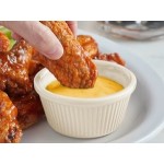 Acopa 3 oz. Bone White Fluted Melamine Ramekin - 12/Case