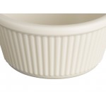Acopa 3 oz. Bone White Fluted Melamine Ramekin - 12/Case