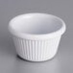 Acopa 3 oz. White Smooth Melamine Ramekin - 12/Case