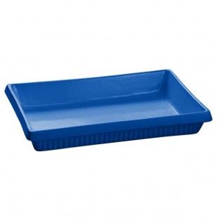 TableCraft CW2080CBL 2 Qt. Cobalt Blue Cast Aluminum Rectangular Casserole Dish