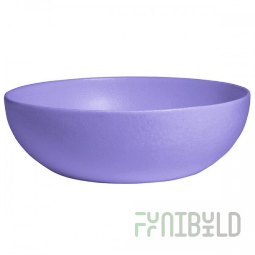 G.E.T. Enterprises BRD18-MOD-LV Bugambilia 15.9 Qt. Smooth MOD Finish Lavender Resin-Coated Aluminum Extra Large Deep Round Bowl
